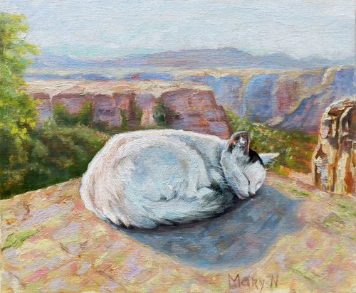 Sunny dreams - 25x30 CM OIL PAINTING by Mary Naiman