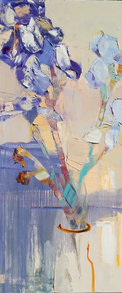 Blue irises by Lesya Ros