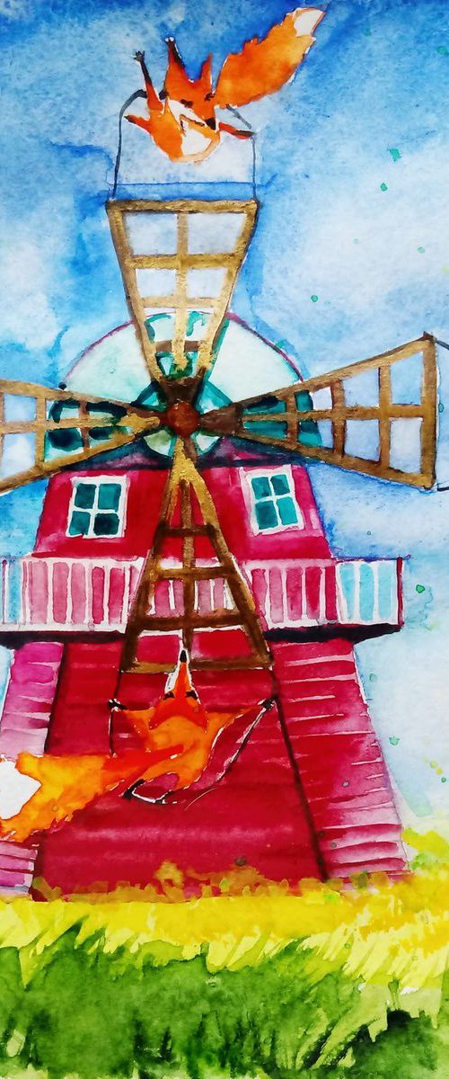 Dutch Windmills by Jelena Nova