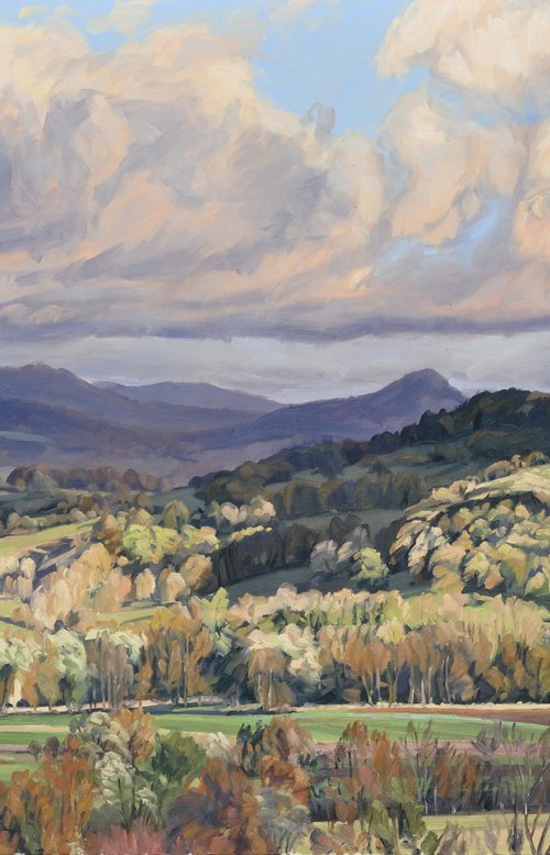 Autumn Sky over the Velay Mountains by ANNE BAUDEQUIN