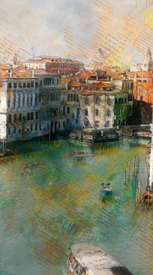 Recuerdos de Venecia/XL large original artwork by Javier Diaz