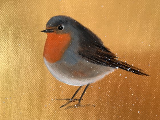 Two Robins ~ On Gold