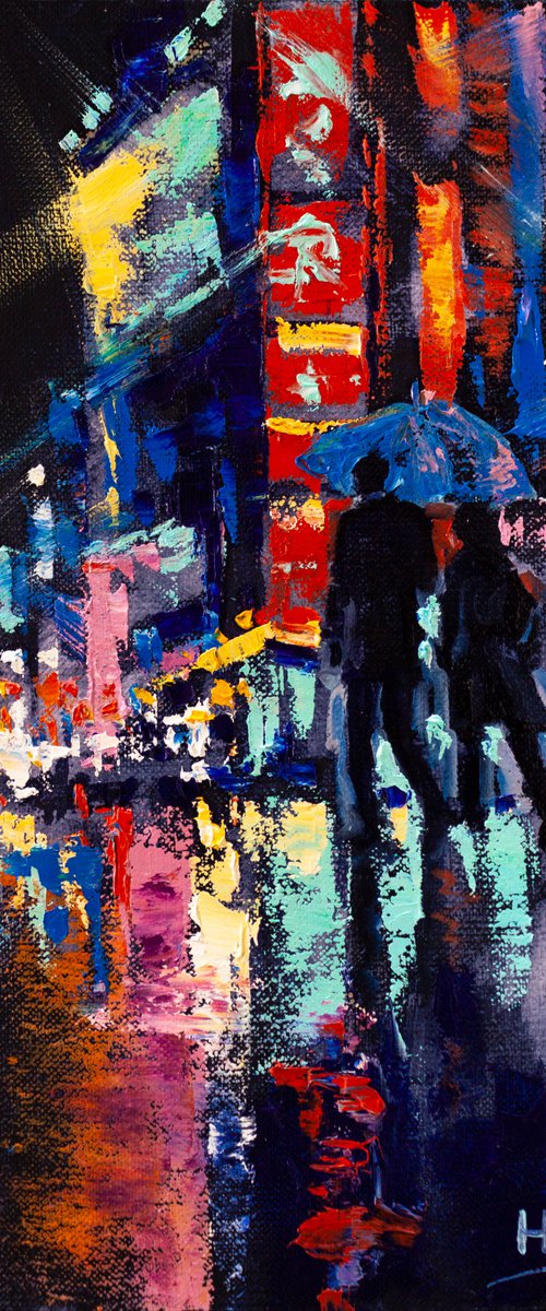 A walk in the night city by Aleksandr Neliubin