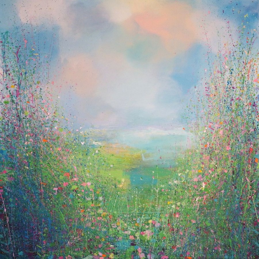 Flower Field Painting by Sandy Dooley | Artfinder