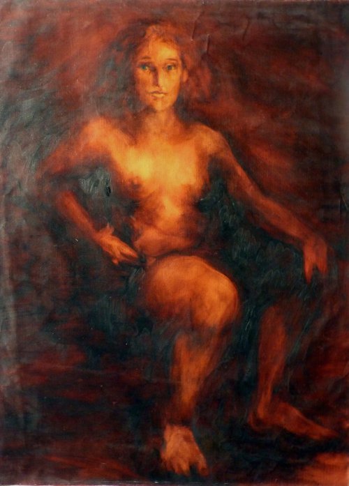 Already, oil on canvas 100x73 cm by Frederic Belaubre