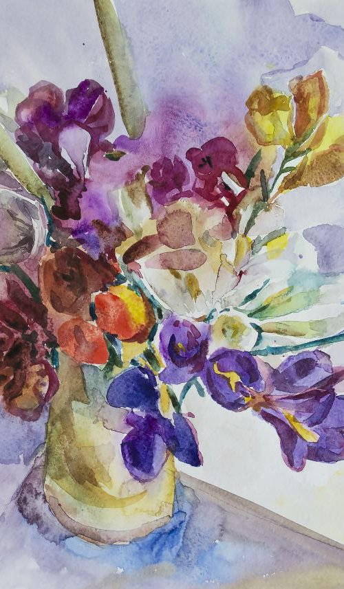 Freesias I by Florina Breazu