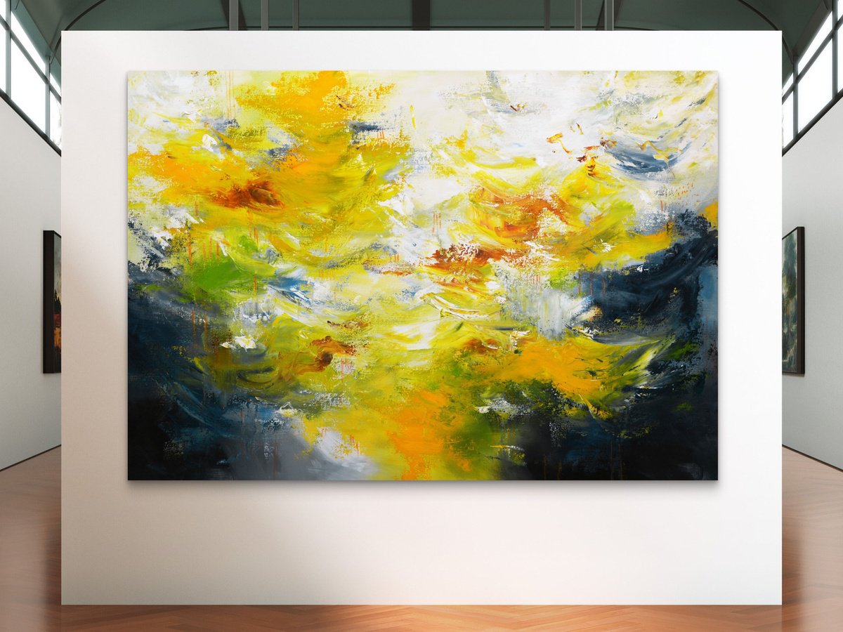  Golden Garden Symphony By Andrada Anghel, 60 X 40, Artwork For Sale On Artfinder