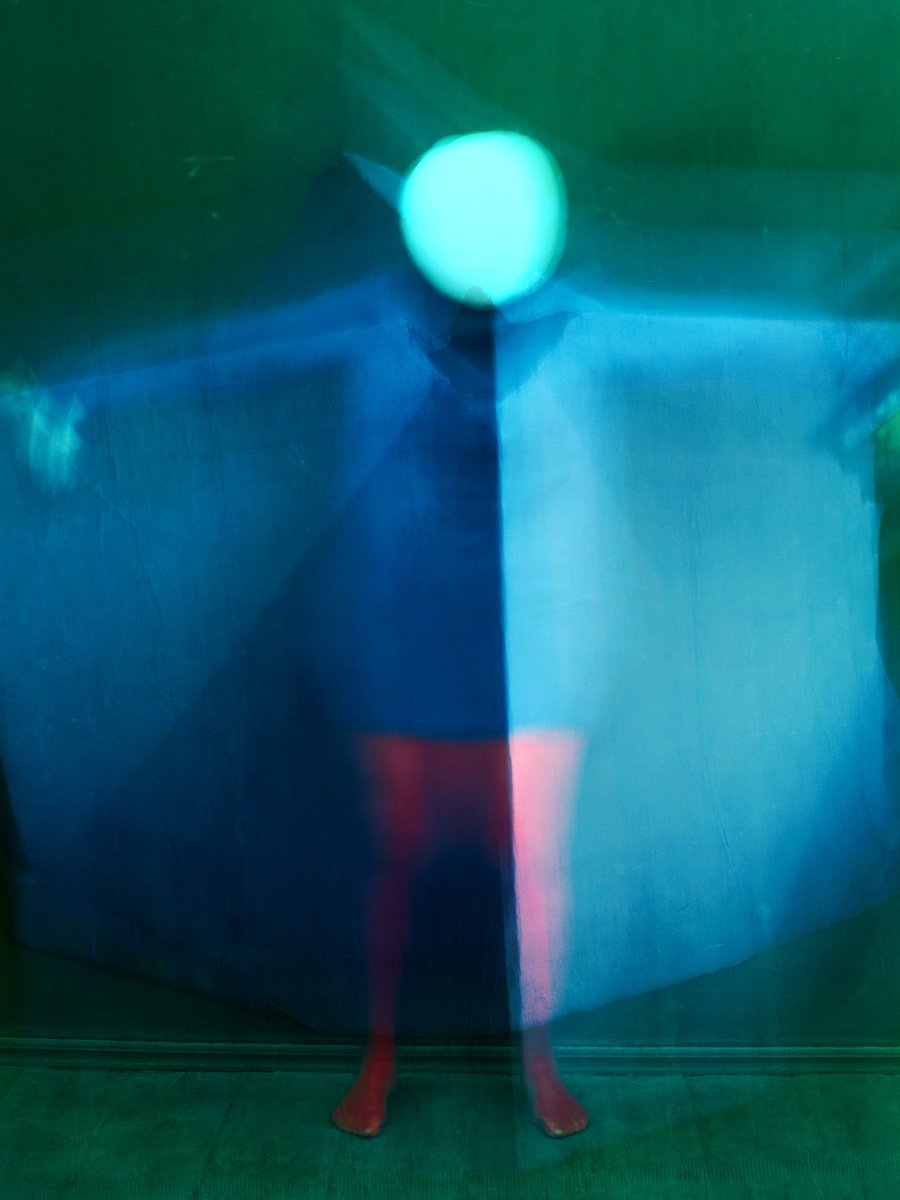 Expressive Portrait Photograph By Tania Serket, 12 X 16", Blue Substance, Original Artwork