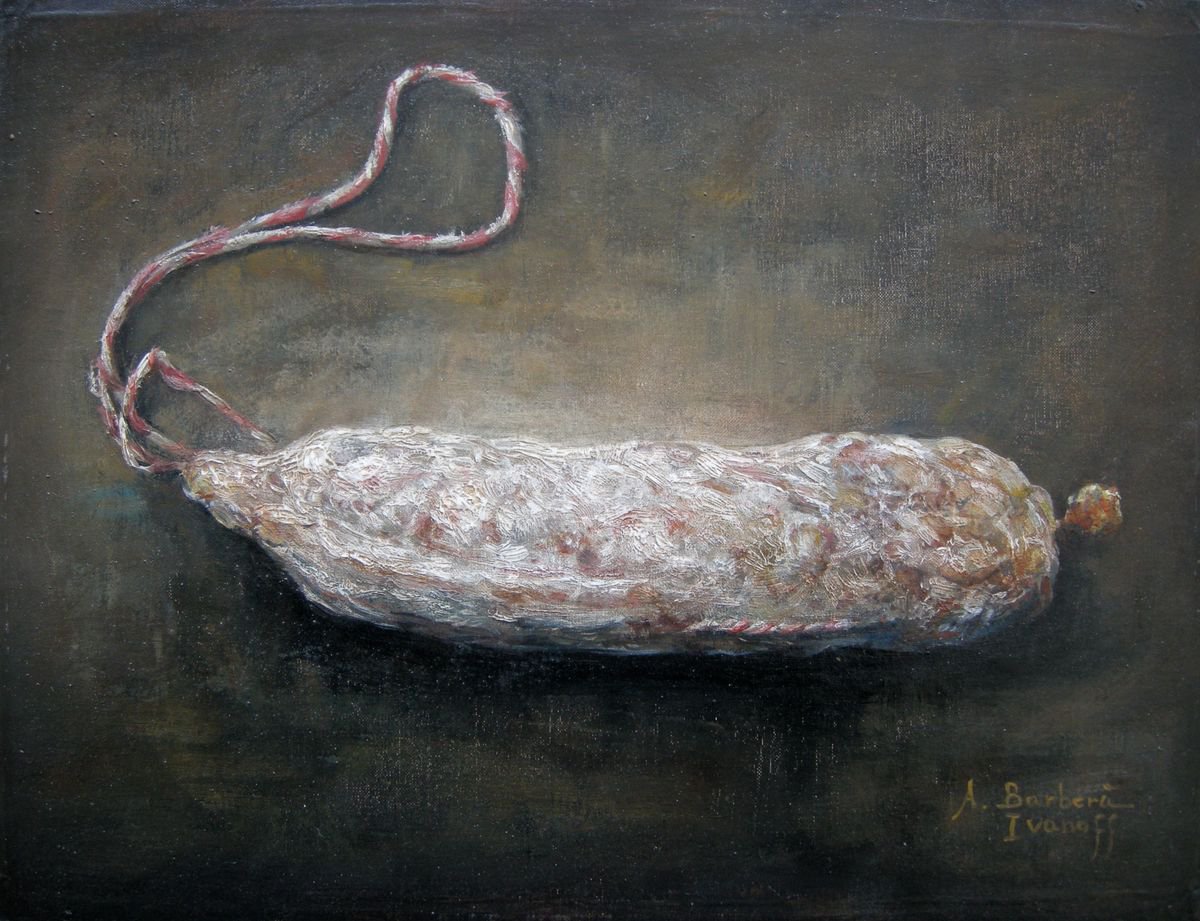 Still Life Oil Painting By Alexandre Barbera-Ivanoff, 20 X 17, Rosette De Lyon, Original Artwork