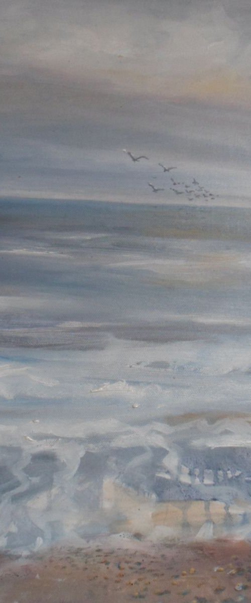 Winter Sea2 near Whitby, Yorkshire by Jean  Luce