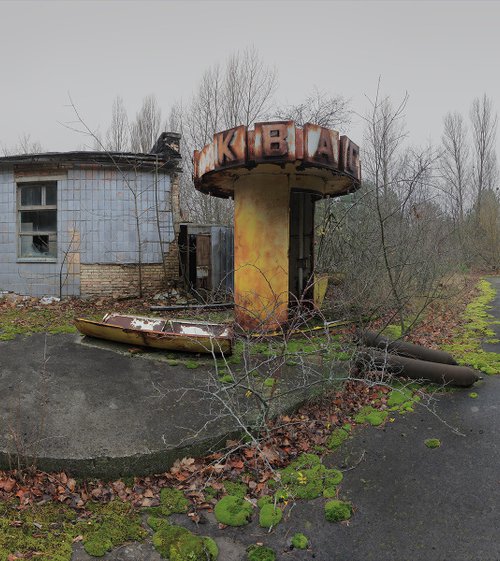 #58. Pripyat. Behind bus station 1 - XL size by Stanislav Vederskyi