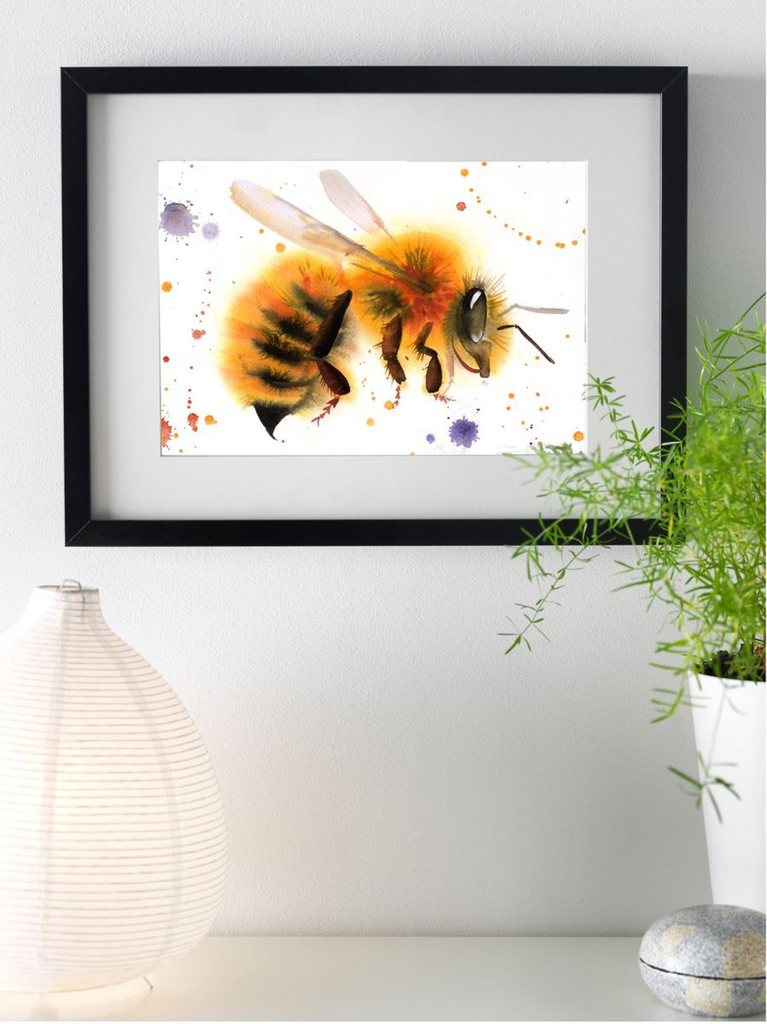 Watercolor Bumble Bee Wrapping Paper by IvaW