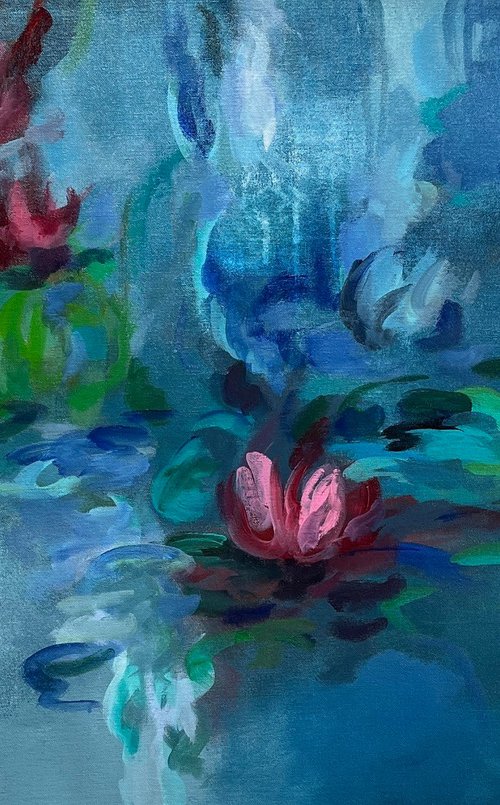 Waterlilies Evening by Silvia  Vassileva