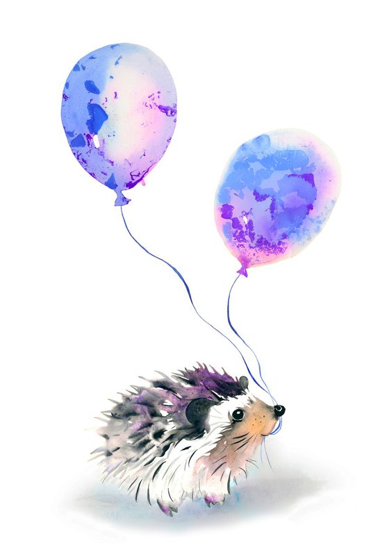 Party hedgehog - reserved for Caroline