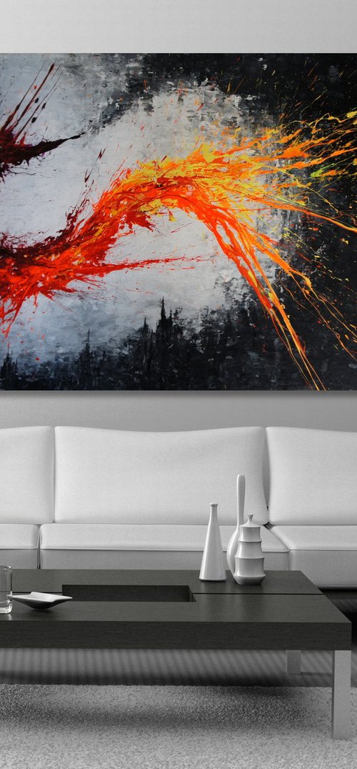 Twisting Fire V - CANVAS ONLY by Ansgar Dressler