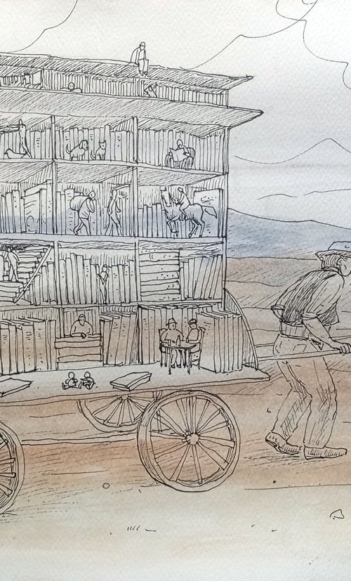 Travelling library by paolo beneforti