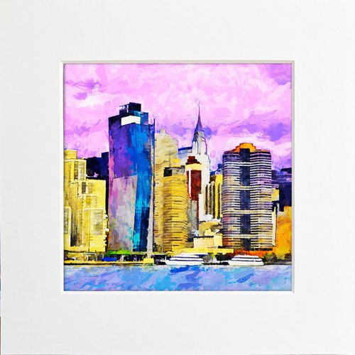 New York East River by KM Arts