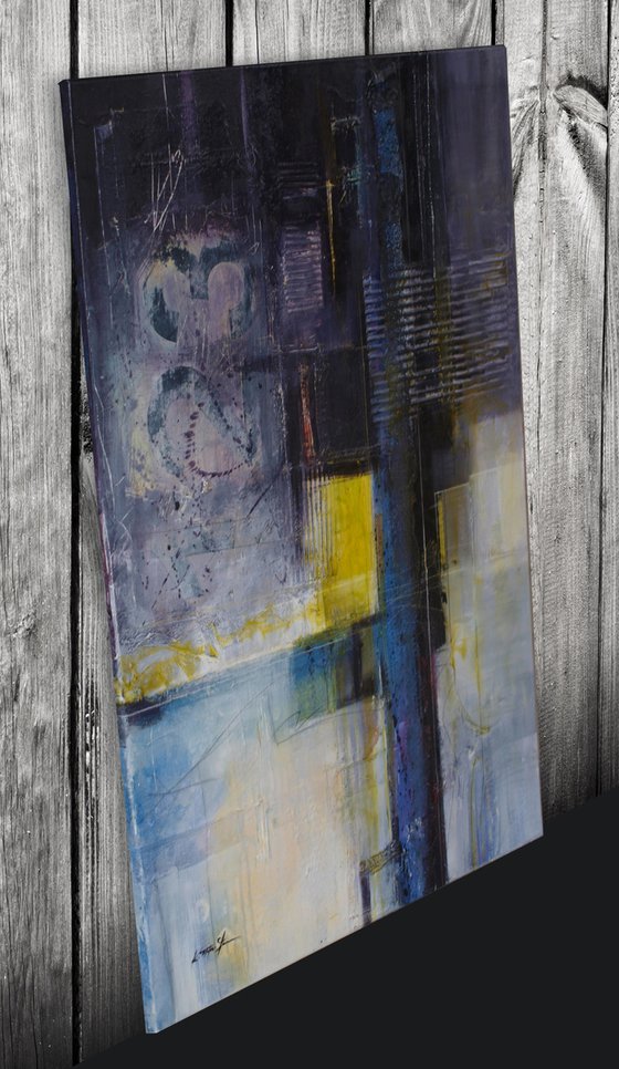 Secret Story 1 - Large Abstract Painting by Kathy Morton Stanion