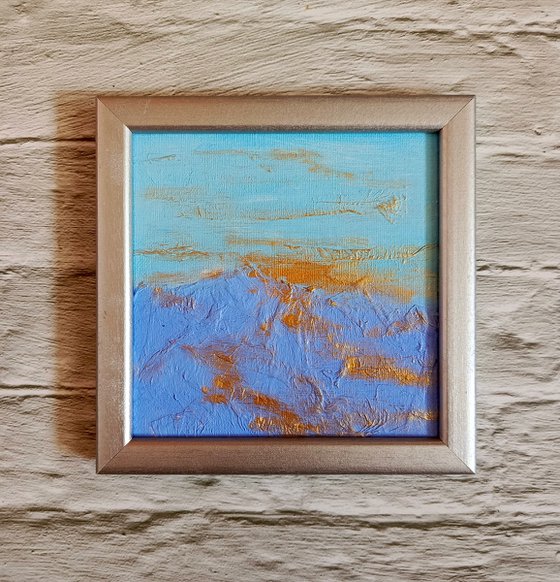 Landscape Sunrise in mountains Framed and ready to hang gift