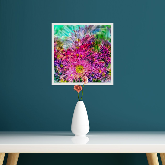Abstract Flowers #9. Limited Edition 1/25 12x12 inch Photographic Print.