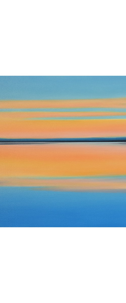 Orange into Blue - Seascape by Suzanne Vaughan