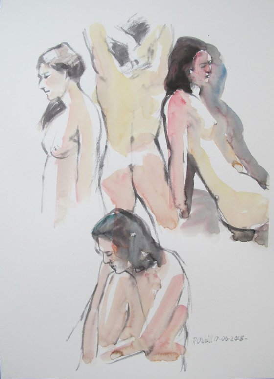 Female nude in various poses