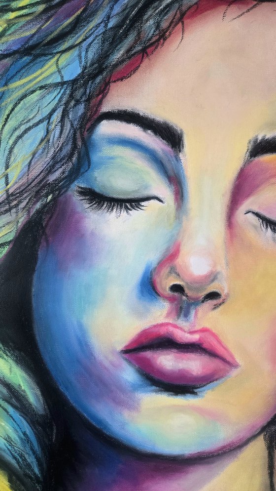 Inner Silence- Colourful Female Portrait