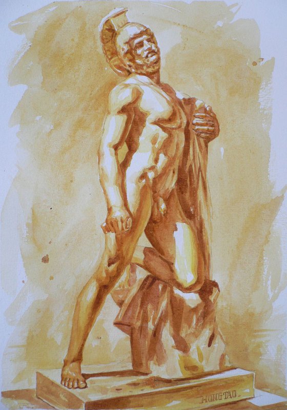 WATERCOLOUR PAINTING  SCULPTURE#12-25-010