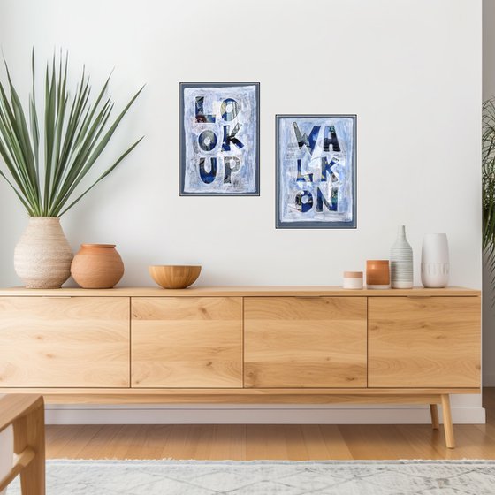 Look up, Walk on, collage set