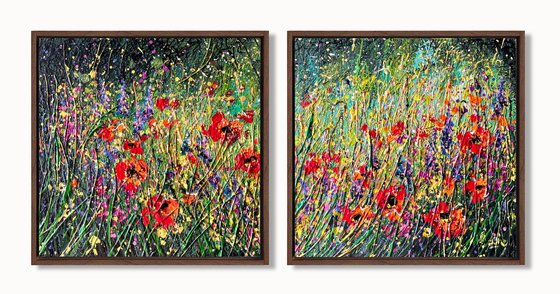 Red Flashes - framed