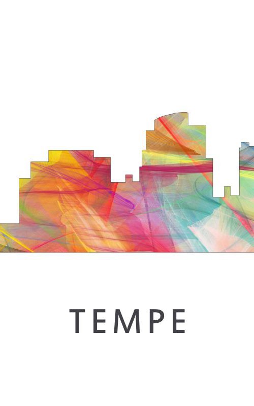 Tempe Arizona Skyline WB1 by Marlene Watson