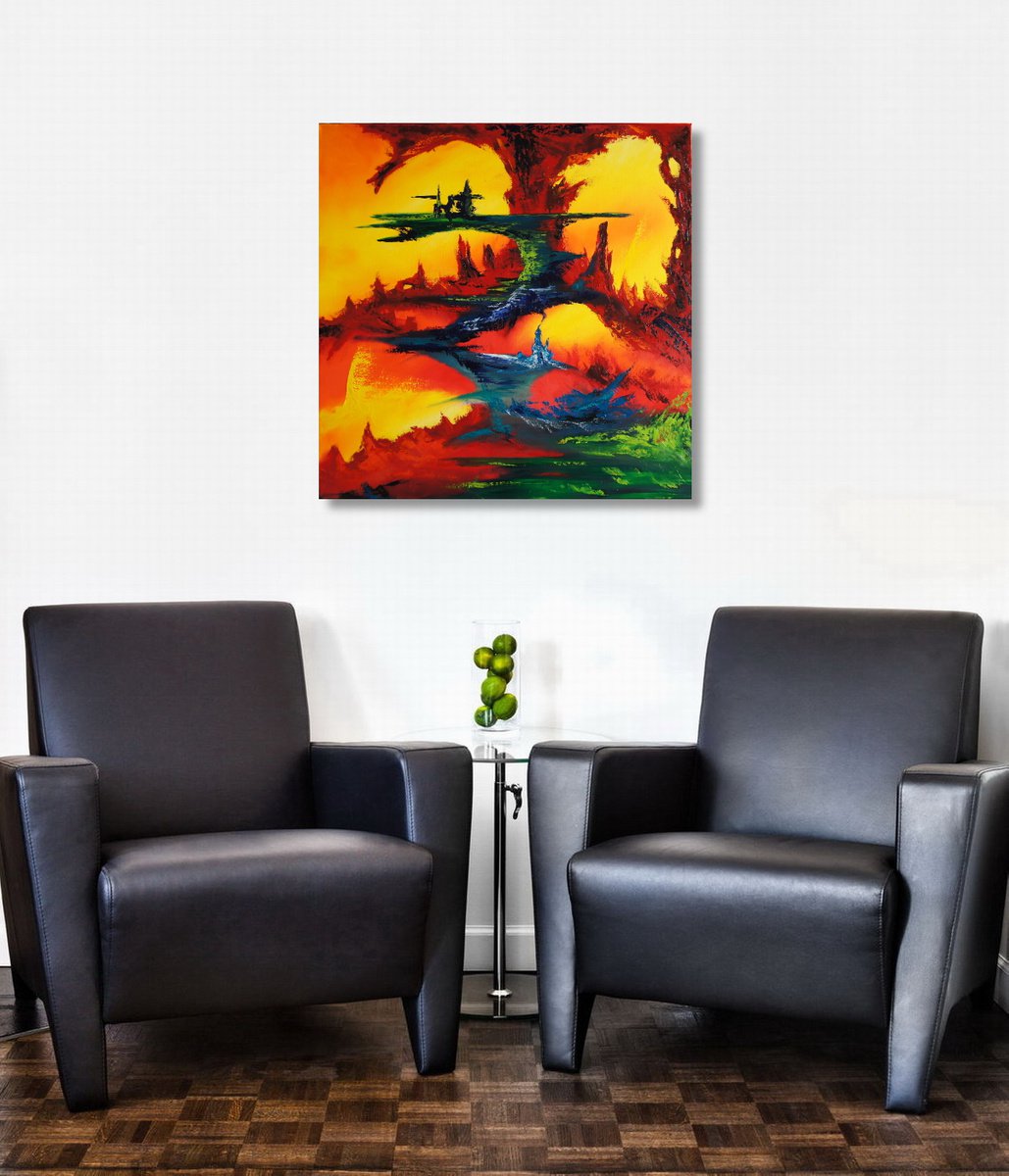 Paradell (80 x 80 cm) XL oil (32 x 32 inches) by Ansgar Dressler