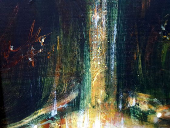 Piece of eternity ghostlly incandescent uniwue painting about light creation universe by O KLOSKA