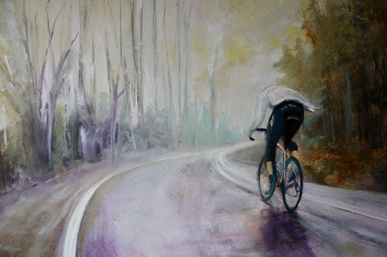 The Climb II (Cycling Painting)