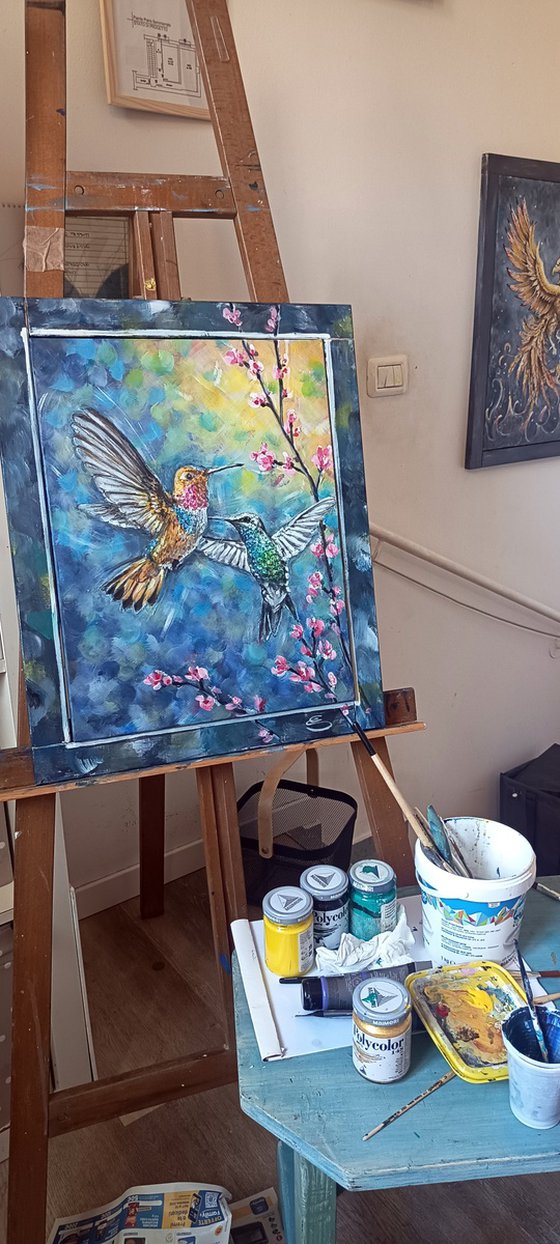 Colibrì in volo