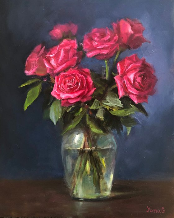 Roses. Original Oil painting