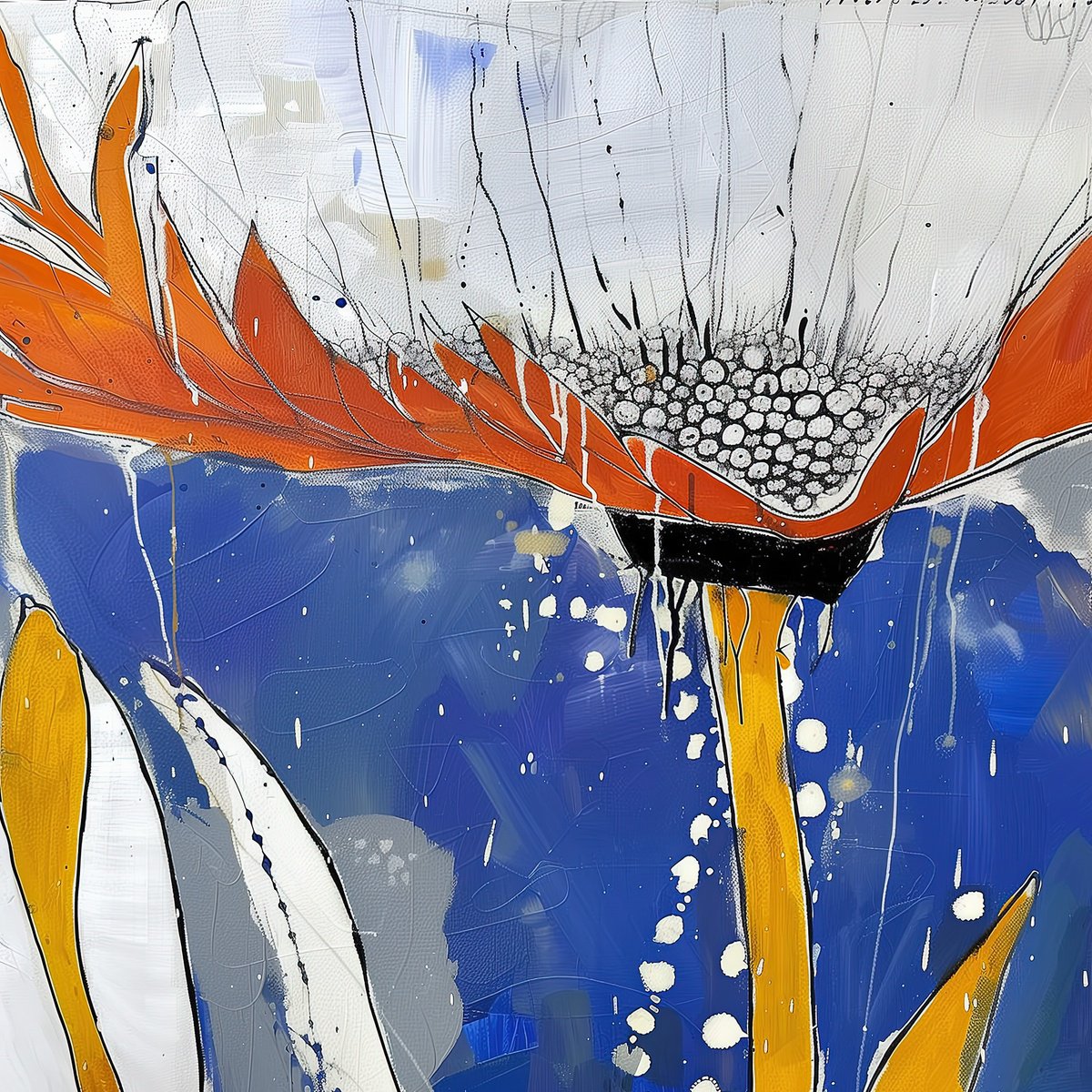 Abstract Acrylic Painting By V+V Kniazievi, 83 X 83", Flowers Of The Sun #3, Original Artwork