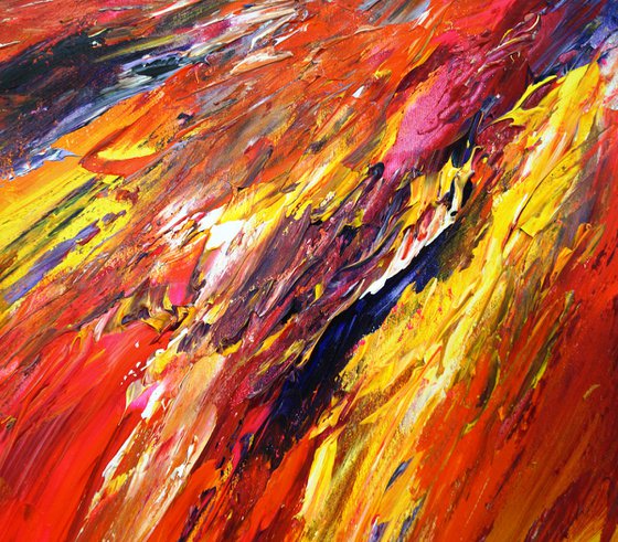 Yellow Red Abstraction XL 2