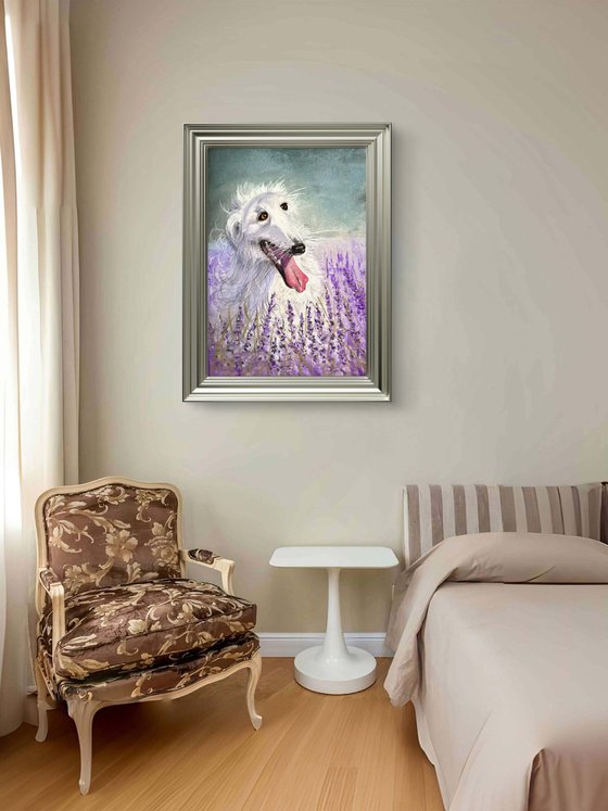 Dog Portrait Lavanda Field