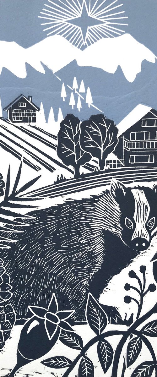 Winter Badger by Kate Heiss