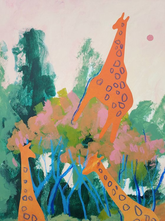 Giraffes dance
