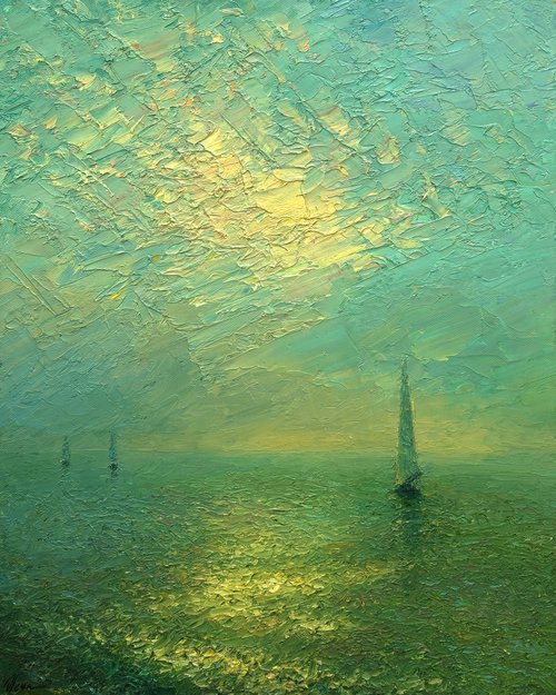 Evening sea by Dmitry Oleyn