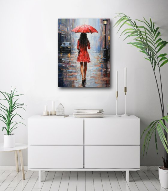 Walking a rainy day