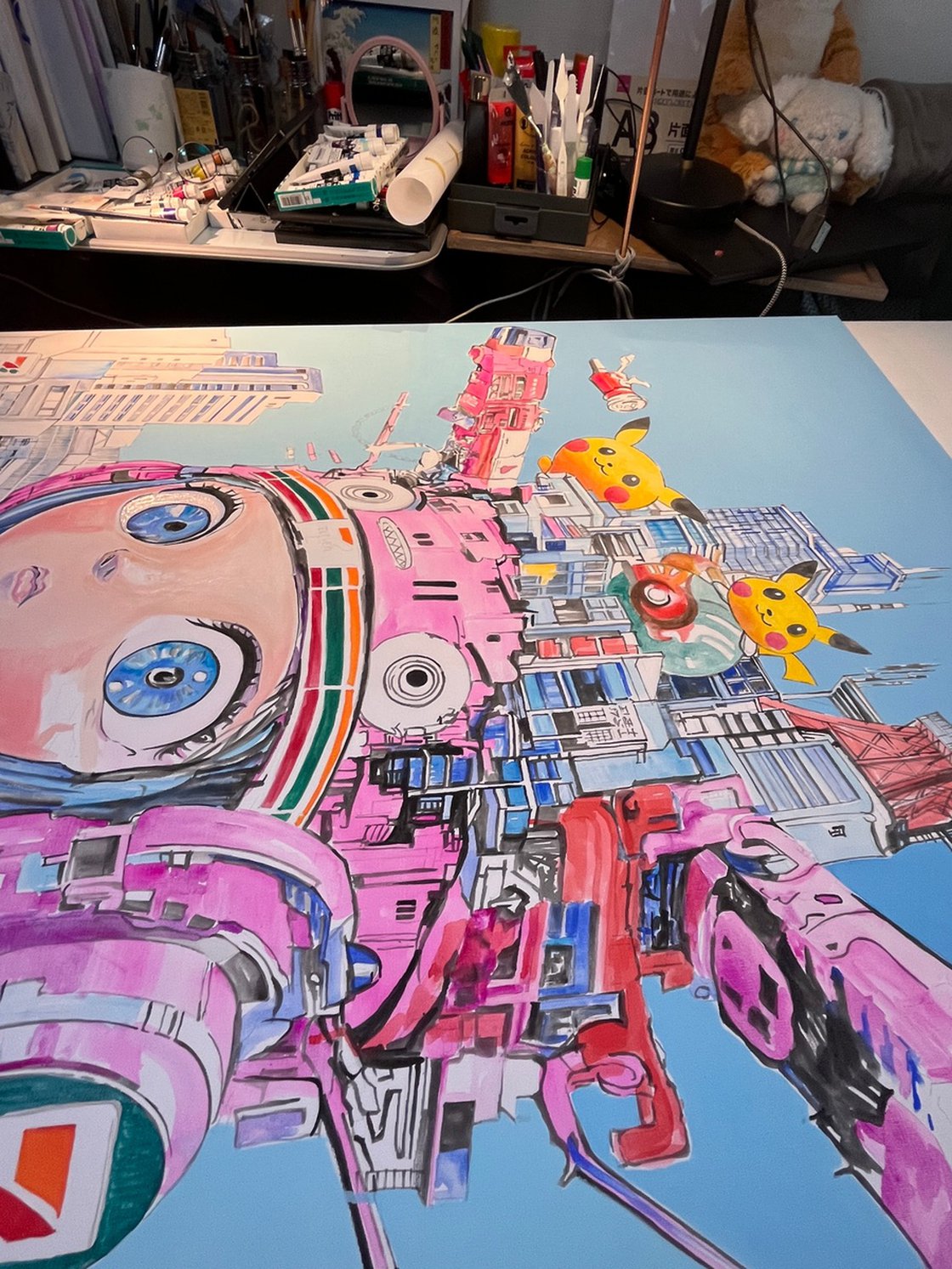 Tokyo Girl Acrylic painting: PAVS | Artfinder