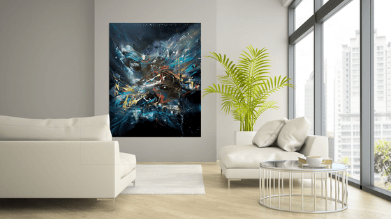Xxl large scale painting space dreamy fantasy fascinating masterpiece by O Kloska