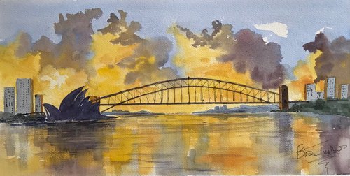 Dawn at Sydney Harbour Bridge by Brian Tucker