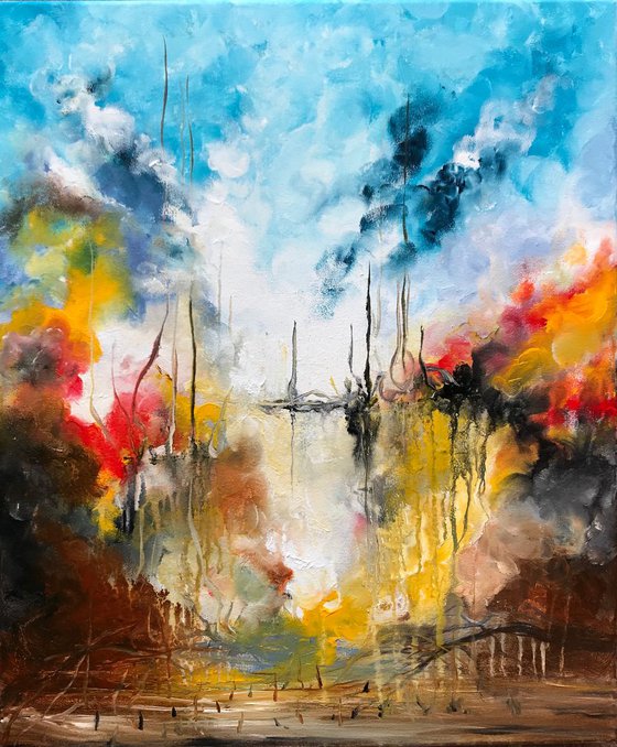 " Leusden III” abstract Painting -50x60cm