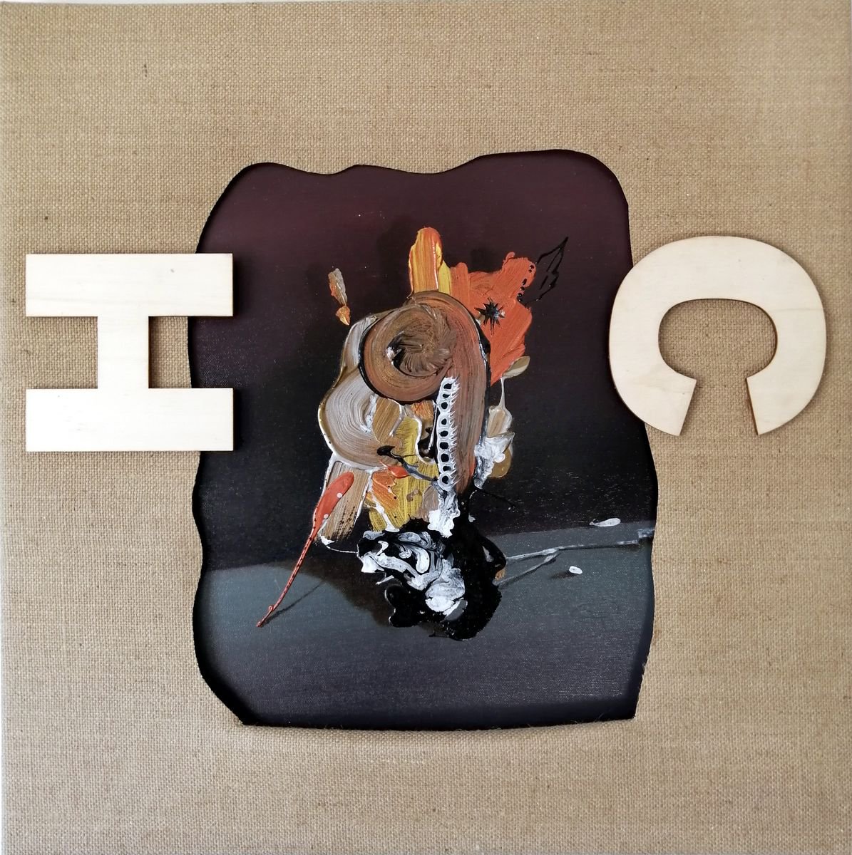 Surrealistic Animal Oil Painting By Stefano Mazzolini, 20 X 20", Ogry, Original Artwork