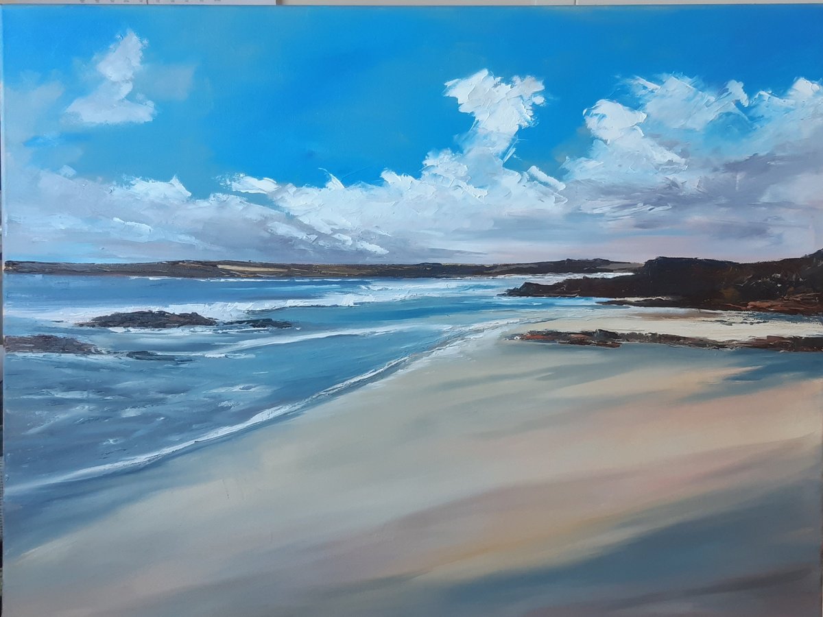 Harlyn Beach Cornwall By Steve Keenan, 33 X 26, Artwork For Sale On Artfinder
