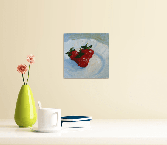 Strawberry Trio... /  ORIGINAL PAINTING